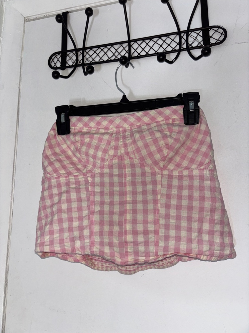 Free People Pink Gingham Top
